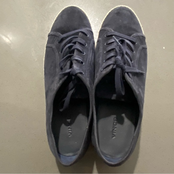 Vince blue suede sneakers with hemp trim - Picture 11 of 12